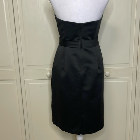 VINEYARD COLLECTION Women’s Black Ruched Side Ruffle Detail Formal Dress Size 8 - Picture 6 of 9